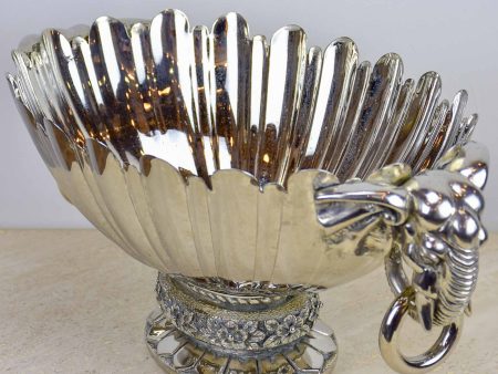 Antique French champagne bucket with elephant handles Online