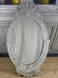 Antique Venetian mirror - oval with crest 27½  x 48  Discount