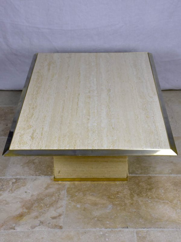 1970 s French travertine coffee table Online Hot Sale