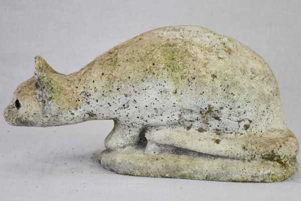 Mid century garden sculpture of a cat - cement Online Hot Sale