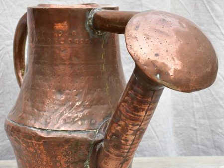 Antique French copper watering can For Discount