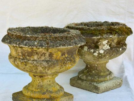 Pair of early 20th century French garden urns - Medici form 13½  Online now