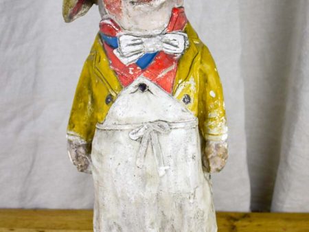 Antique French pig from a butcher s shop - plaster 21¼  Cheap