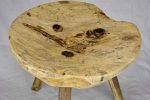 Antique French primitive milking stool - chestnut Supply