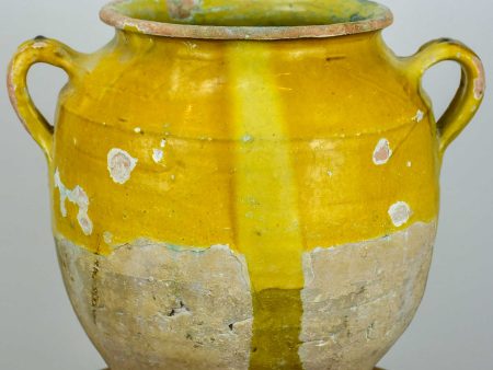 Large 19th Century antique French confit pot - 12 ½   For Sale