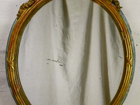 Oval Louis XVI mirror with bow 23¾  x 30  Supply