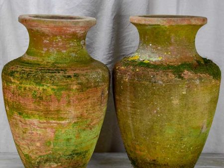 Pair of large antique terracotta Castelnaudary flower pots 26½  Supply