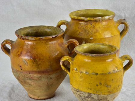 Collection of three nineteenth century French confit pots Online Sale