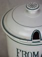 Antique French faience cheese pot with lid - Fromage Forte 9¾  For Cheap