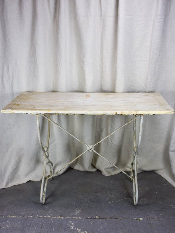 Antique French marble bistro table - rectangular Discount