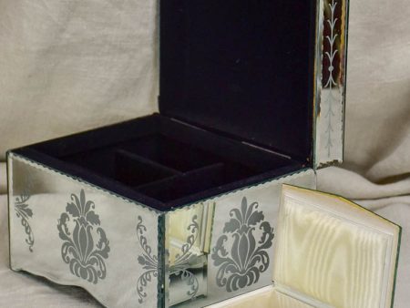 Two mid century glass jewelry boxes For Cheap