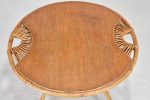 Janine Abraham 1960 s coffee table with wicker detail and bamboo legs 26¾  For Cheap