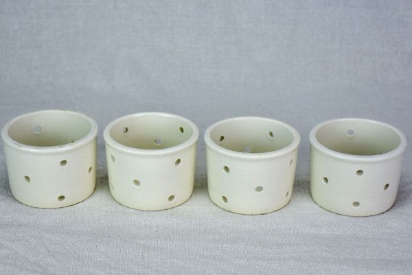 Collection of four white cheese molds #1 Hot on Sale