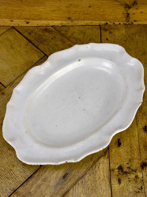 Large ironstone oval platter - late 19th Century 17  x 12¼  Cheap