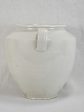 Antique French egg pot with white glaze - Martres Tolosane 10¾  Discount