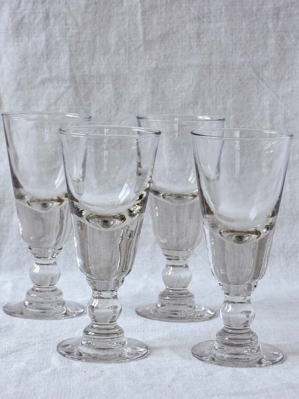 Four late 19th Century French absinthe glasses Sale