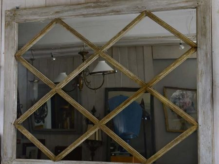 Large antique French mirror made with salvaged boiserie 61½  x 48  Online now