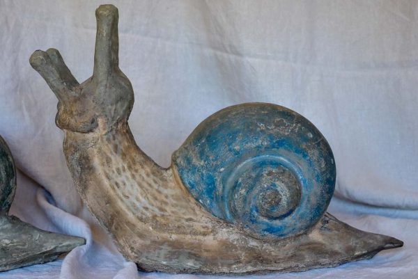 Pair of large French garden snails - 1950 s Online