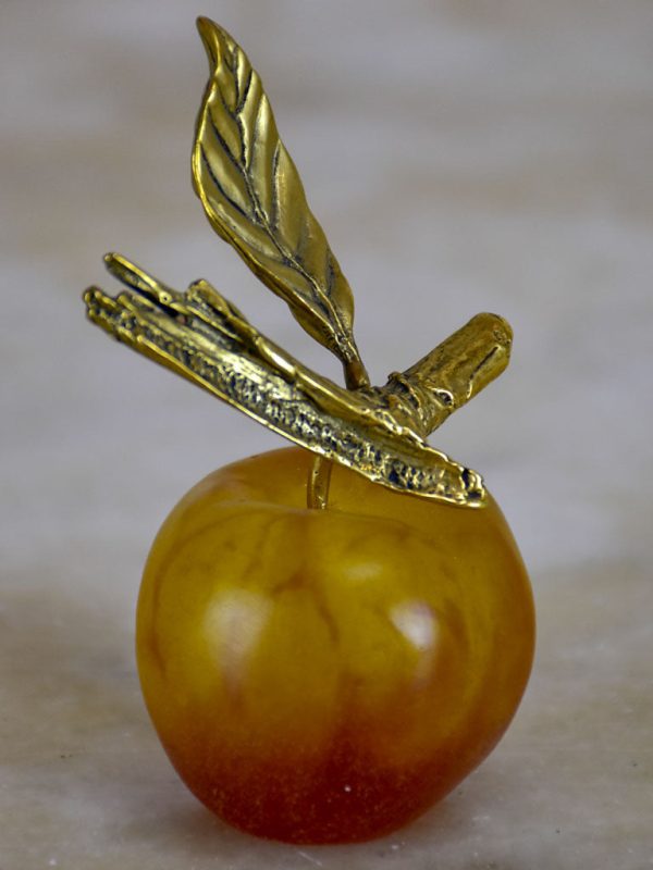 Original mid-Century Daum glass ornament of an apple Online