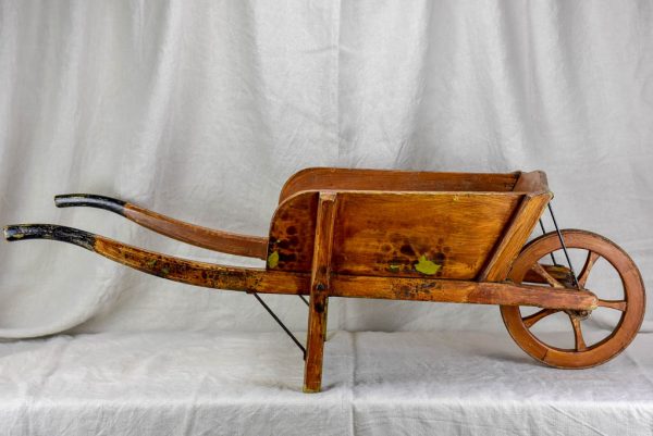 Antique French wooden wheelbarrow For Cheap