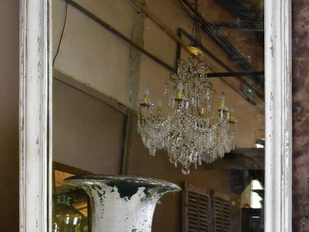 Very large 19th Century French mirror with white patina 67  x 43¼  For Discount