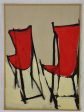 Chiliennes red and beige - Caroline Beauzon 15  x 10¾  Online Hot Sale