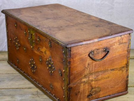 18th Century French travelling trunk with copper decoration Supply