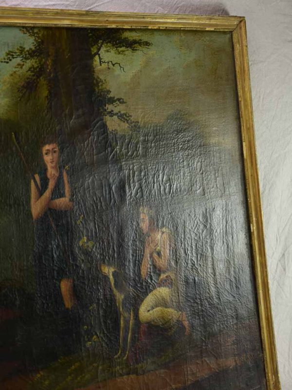 Early 19th Century Romantic oil on canvas with hidden declaration of love - anonymous  37  x 37½  Online Hot Sale