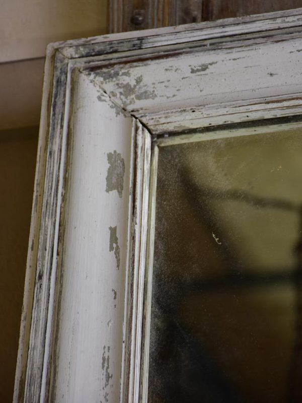 Very large 19th Century French mirror with white patina 67  x 43¼  For Discount