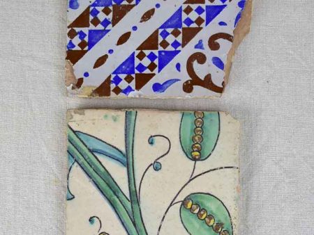 Two Spanish tiles from the 18th Century 8  on Sale