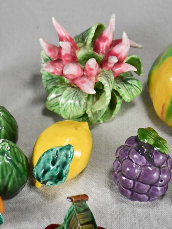 Collection of mid-century porcelain fruit and vegetables Online Hot Sale