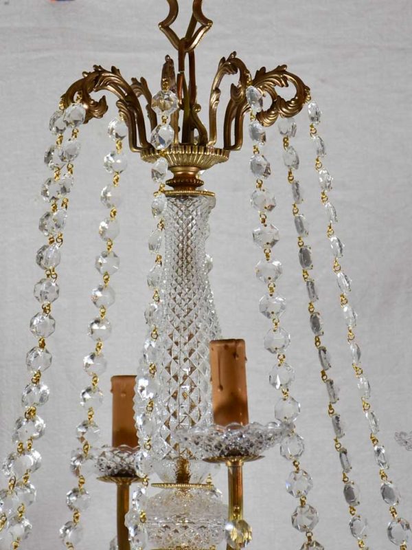 Crystal and brass 12 light chandeliers from the 1940 s - 27½  x 43¼  Hot on Sale