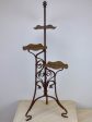 Antique French plant stand with lily pad leaves Fashion