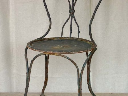 Antique French garden chair with branch - like back Hot on Sale