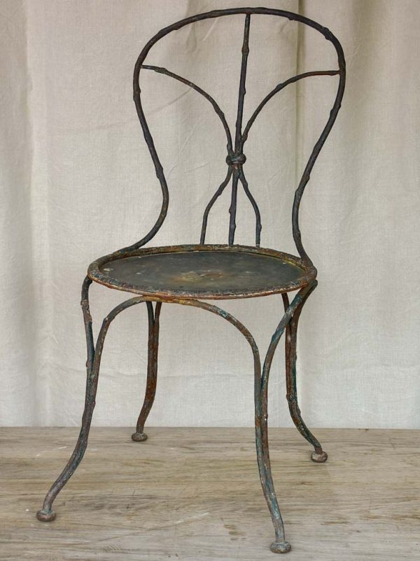 Antique French garden chair with branch - like back Hot on Sale