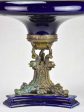 Napoleon III bronze and blue faience table centerpiece Online Sale