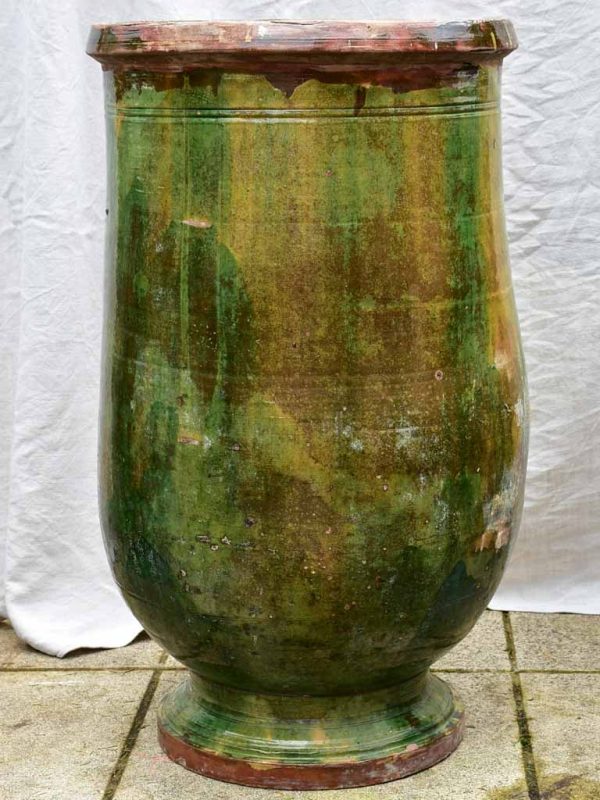 19th Century Anduze olive jar with green glaze - large 35¾  Sale