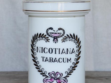 Tabacum 19th Century French apothecary jar - opaline Online Hot Sale