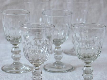 Six sherry   liquer glasses - 1900 s For Sale