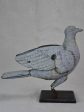 RESERVED Antique French weather vane pigeon mounted on iron block For Discount