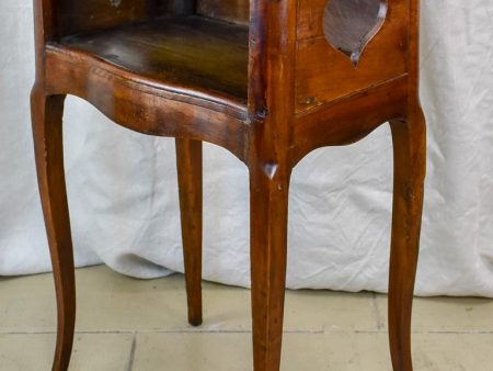 Antique French walnut nightstand with hearts Online