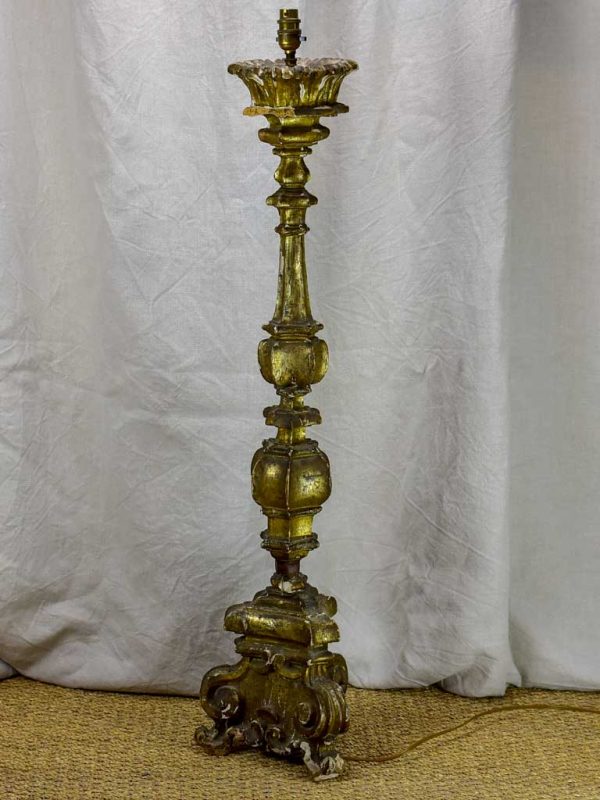 Very large 18th Century church candlestick lamp Fashion