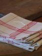 Set of six French checked tea towels Sale