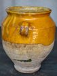 Antique French confit pot with yellow glaze 7 ¼   Hot on Sale