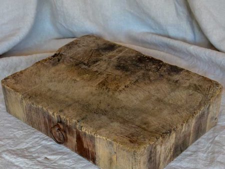 Salvaged antique French butcher s cutting block For Discount