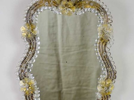 Vintage Venetian style mirror with gold leaves and flowers Online