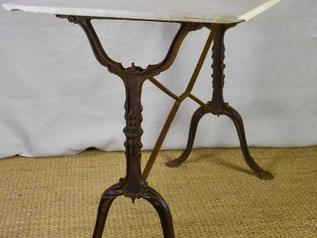 Late 19th Century French rectangular marble bistro table 39½  x 24  on Sale