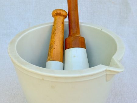 Early 20th Century French mortar with two pestles Online