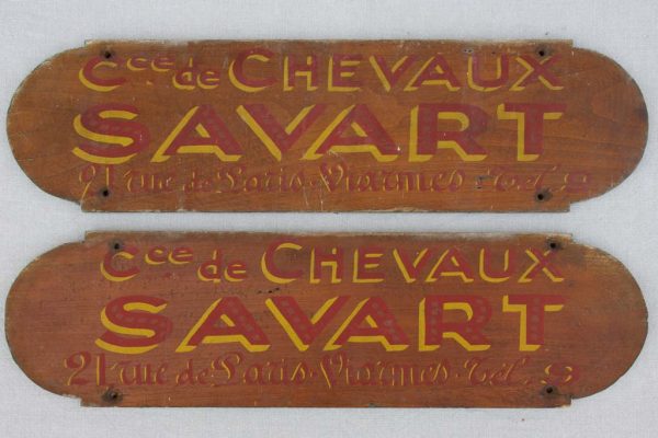 Two signs from horse stables - late 19th century 27¼  x For Discount