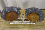 Antique French kitchen scales with zinc bowls Sale